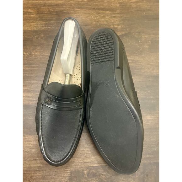 New SAS Ace Loafers Shoes Mens Size 11 W Black Leather Handsewn Work Once main image 4